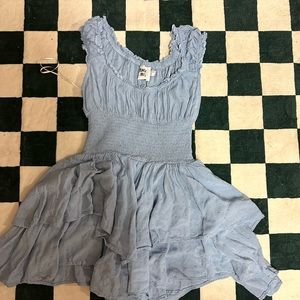 Blue frilled romper
